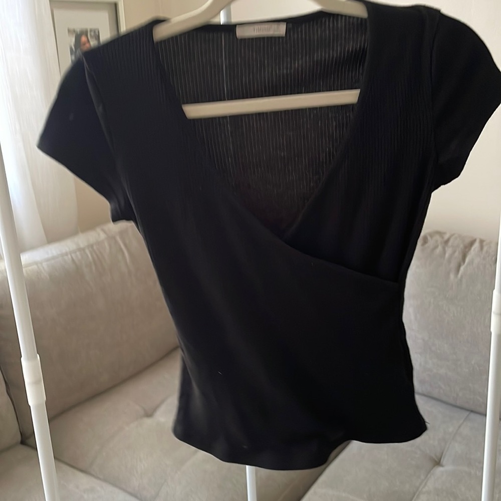 Black ripped T-shirt